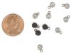 10 5mm Rhodium Crystal Rhinestone Flat Backs Pendants